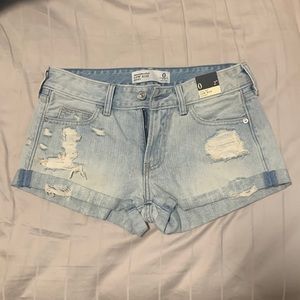 Abercrombie & Fitch Low Rise Denim Shorts - Size 0